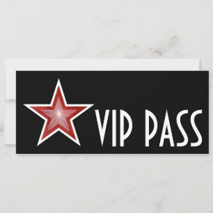 Invitation Red Star 'VIP PASS' noir long
