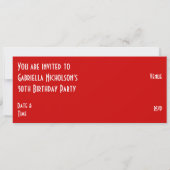 Invitation Red Star 'VIP PASS' rouge long (Dos)