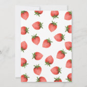 Invitation Red Strawberry Berry Sweet Baby Baby shower (Dos)