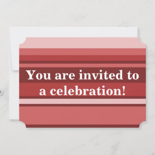Invitation Red stripes