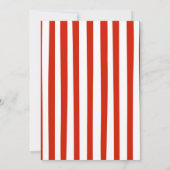 Invitation Red Stripes Fun Retro Christmas Movie Night Party (Dos)