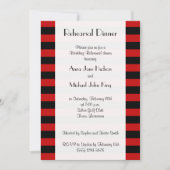 Invitation Red Stripes, Motif rayé, Dîner de répétition (Devant)