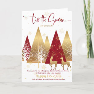 Invitation Red Stylisé Xmas Trees Salutation d'affaires Invit