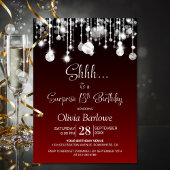 Invitation Red Surprise 18e fête d'anniversaire