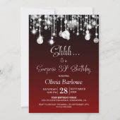 Invitation Red Surprise 30e fête d'anniversaire (Devant)