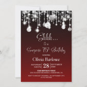 Invitation Red Surprise 75e fête d'anniversaire (Devant)