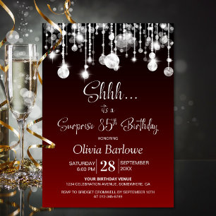 Invitation Red Surprise 85e fête d'anniversaire