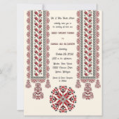 Invitation Red Tatreez Motif Motif 1Faire-part de mariage pla (Devant)