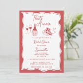 Invitation Red That's Amore Italien Pizza Fête des mariées de (Debout devant)