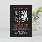 Invitation Red The Man The Myth The Legend Retirement Party (Debout devant)