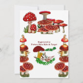 Invitation Red Toadstool Garden Fairy Anniversaire de enfant  (Dos)