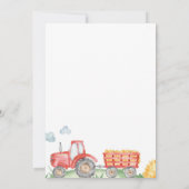 Invitation Red Tractor Anniversaire Fête Baby shower Invitati (Dos)