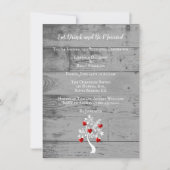 Invitation Red Tree of Hearts Mariage Dîner de répétition Inv (Devant)