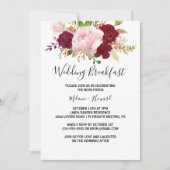 Invitation Red Tropical and Romantic Mariage Petit déjeuner (Devant)