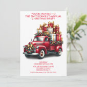 Invitation Red Truck présente la fête (Debout devant)