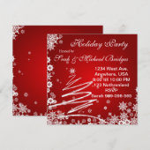 Invitation Red Velvet Holiday Party (Devant / Derrière)