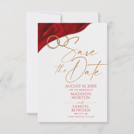 Invitation Red Velvet Save the Date (Devant)