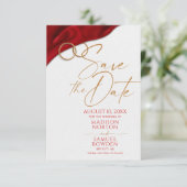 Invitation Red Velvet Save the Date (Debout devant)