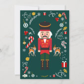 Invitation Red Vintage Winter Nutcracker Noël (Dos)
