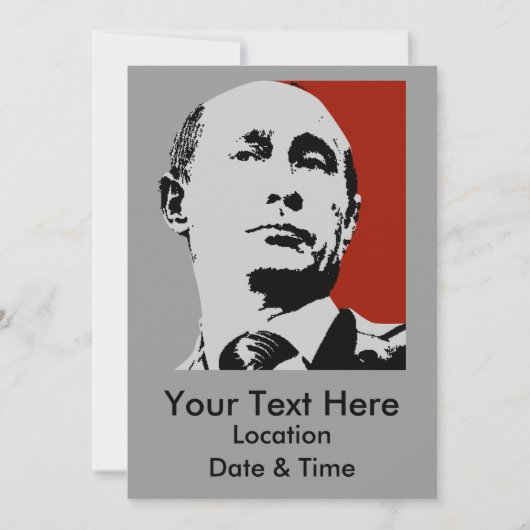 Invitation Red Vladimir Poutine (Devant)