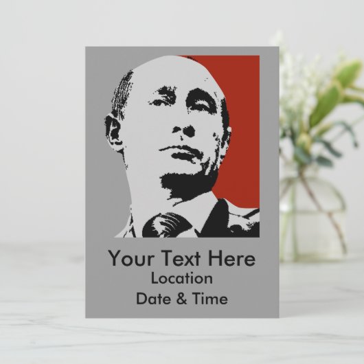 Invitation Red Vladimir Poutine (Debout devant)