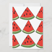 Invitation Red Watermelon Slices Tropical Summer Party (Dos)
