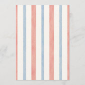 Invitation Red White and Due Stripes Clothesline Baby Shower (Dos)