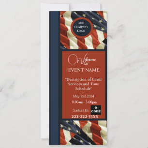Invitation Red White & Blue Company Event