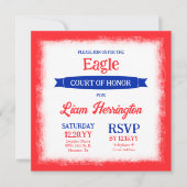 Invitation Red, White & Blue Eagle Court of Honor Party (Devant)