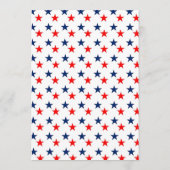 Invitation Red, White & Blue Stars 4 juillet (Dos)