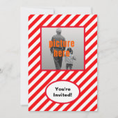 Invitation Red White Candy tendance Anniversaire de fête (Devant)