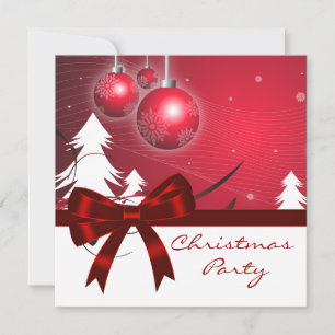 Invitation Red White Christmas Tree Red White Christmas