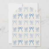 Invitation Red White & Due Bow Stripes Boy Baby Shower (Dos)