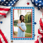 Invitation Red White & Due Stars 4 juillet Baby shower