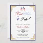 Invitation Red White et moi faisons Mariage patriotique améri (Devant)