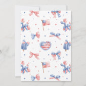 Invitation Red, White et Two Bows 4 juillet 2ème anniversaire (Dos)