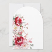 Invitation Red White Flowers Arch Confirmation (Dos)