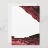 Invitation Red White Gold Agate 50e anniversaire (Dos)