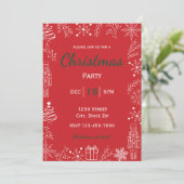 Invitation Red & White Holiday | Glam moderne (Debout devant)