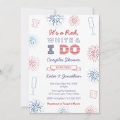 Invitation Red White & I Do Couples Wedding shower Party (Devant)