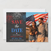 Invitation Red White & I Do Save the Date (Devant)