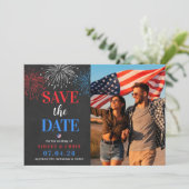 Invitation Red White & I Do Save the Date (Debout devant)