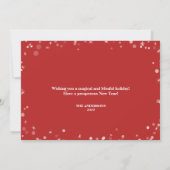 Invitation Red & White Sparkle Croyez en la magie Noël (Dos)