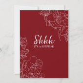 Invitation Red White Surprise 40e anniversaire (Dos)