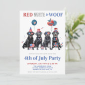 Invitation Red White & Woof Patriotic Dogs 4 juillet (Debout devant)