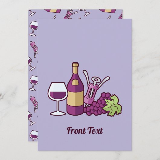 Invitation Red Wine (Devant / Derrière)