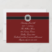Invitation Red Wine Diamond Red Black Cocktail Party (Dos)