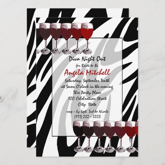 Invitation Red Wine Social (Devant / Derrière)