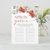 Invitation Red Winter Noël Fête des mariées Apron Jeu (Debout devant)