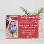 Invitation Red Winter Photo Company Christmas (Debout devant)